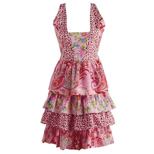 Pink Floral Apron (5609844375709)