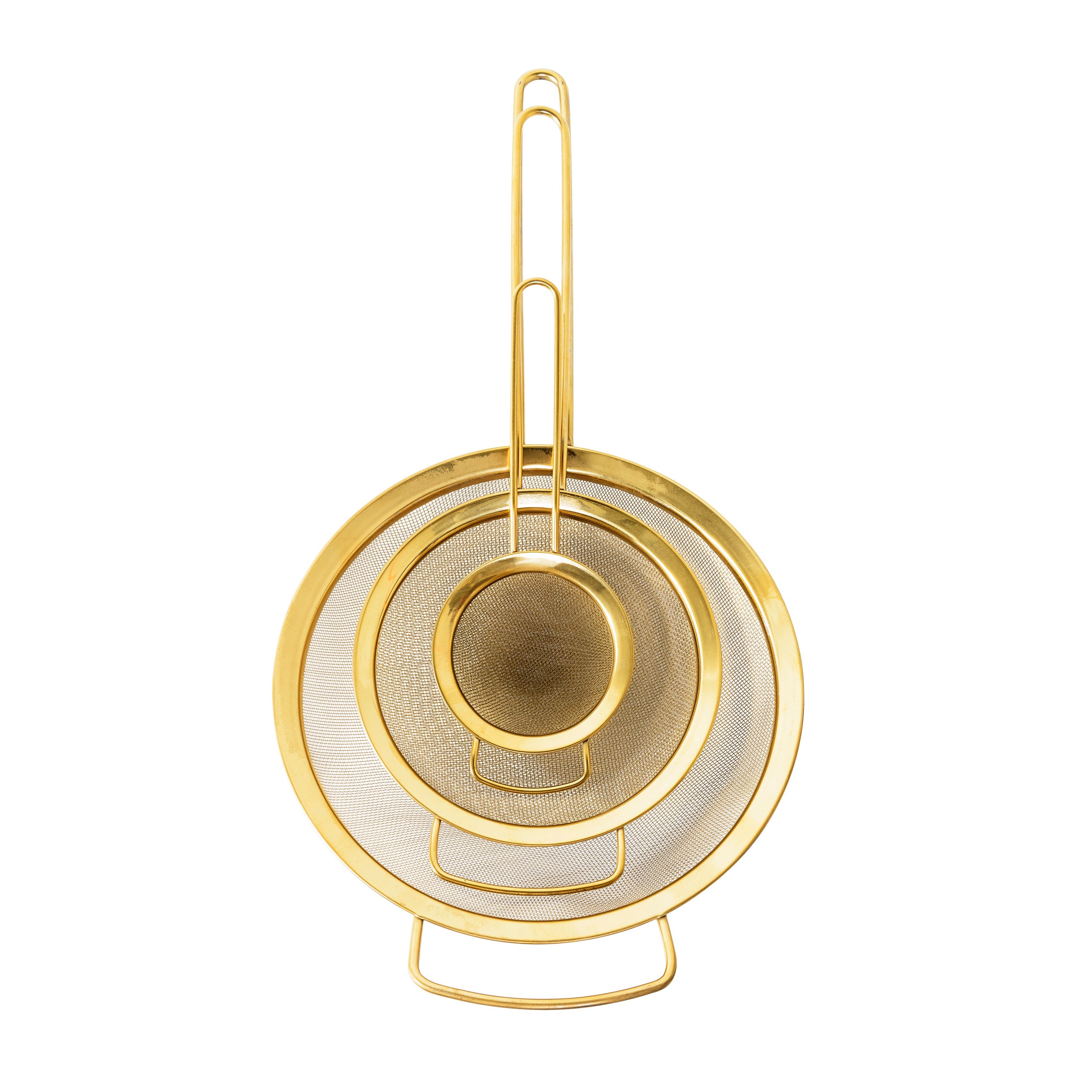 Stainless Steel Strainers (S/3) - Gold
