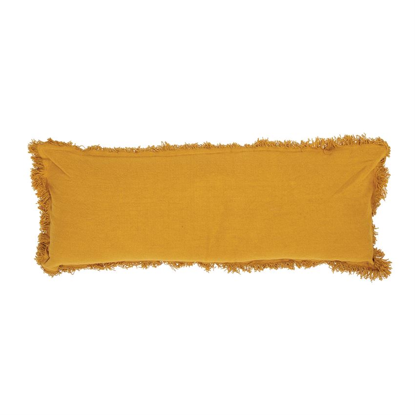 Cotton Lumbar Pillow w/ Fringe