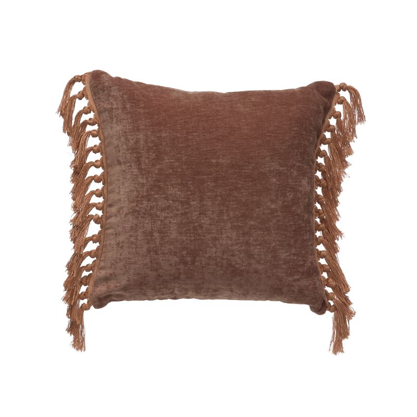18" Rose Pillow w/ Tassels (5610009657501)