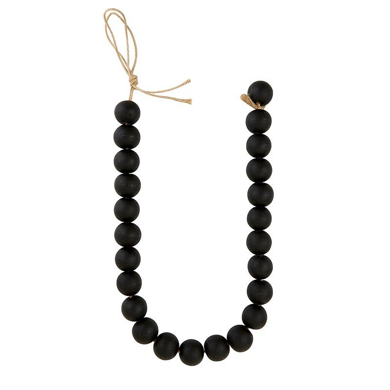 Black Glass Décor Beads