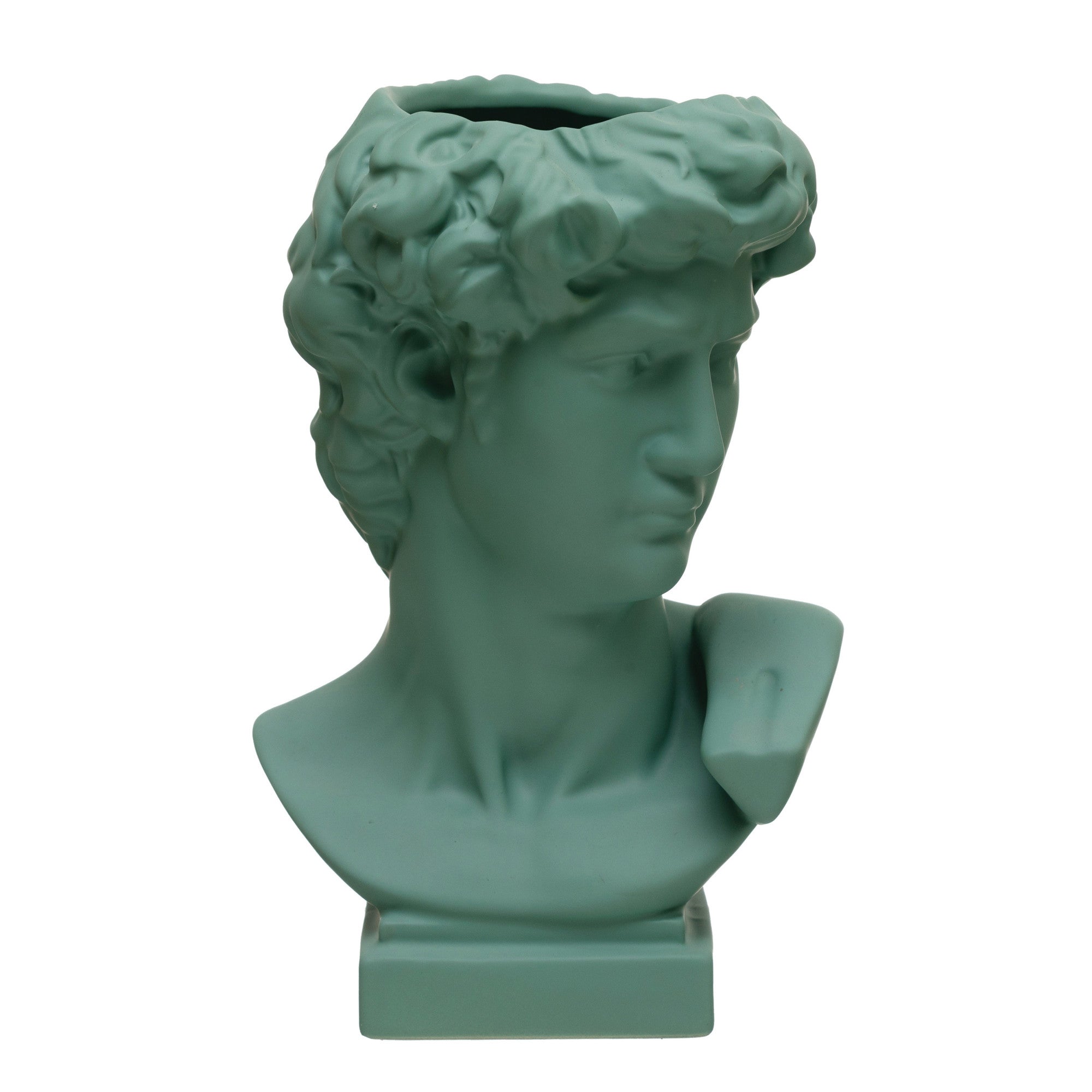 Mod Stoneware Bust w/ Glaze