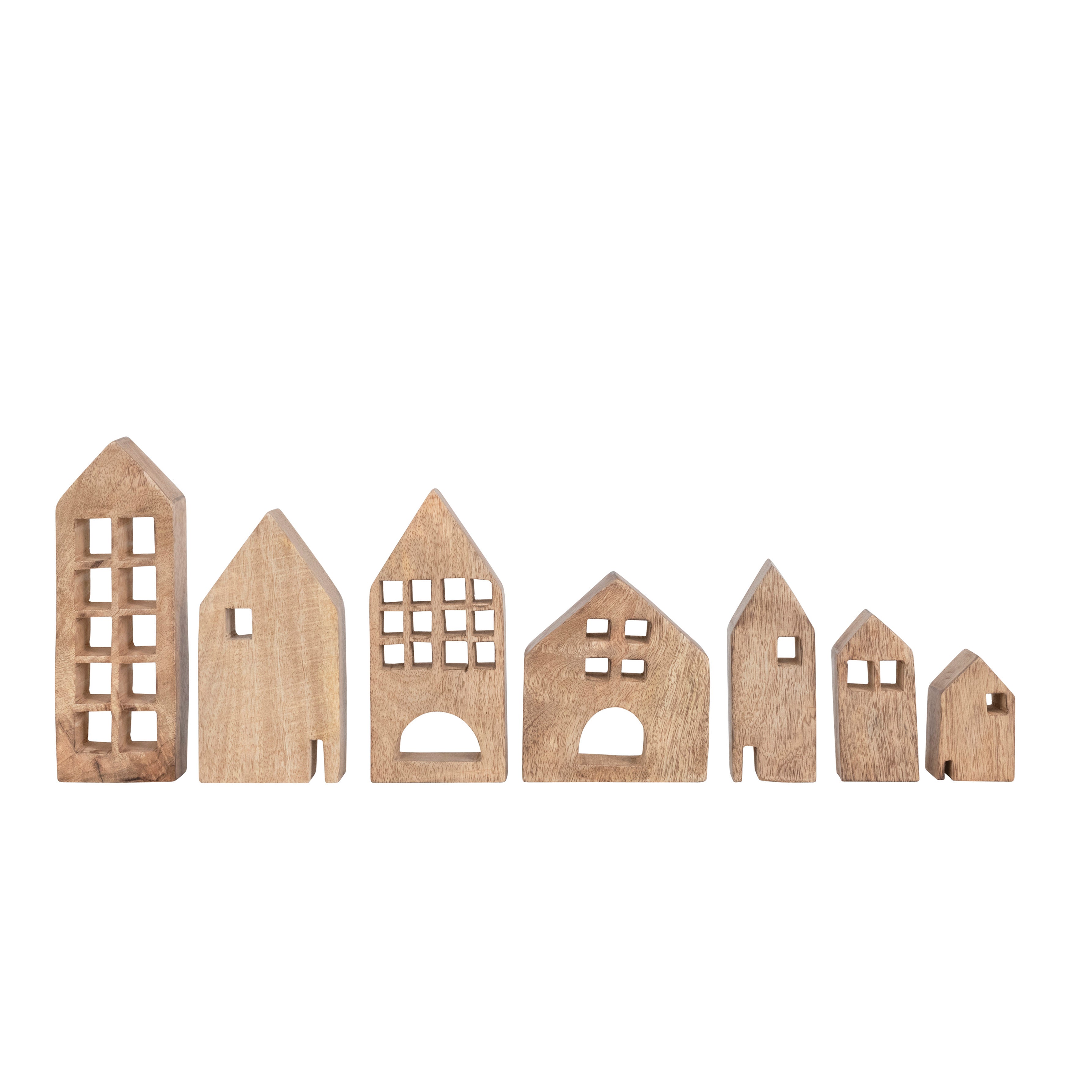 Mango Wood Village (S/7)