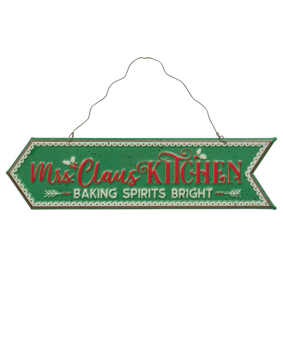 Mrs. Claus Kitchen Direction Wall Art