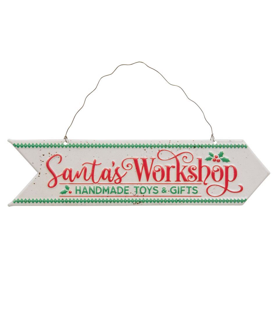 Santa's Workshop Direction Wall Art