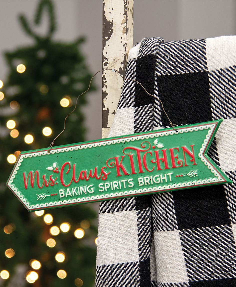 Mrs. Claus Kitchen Direction Wall Art