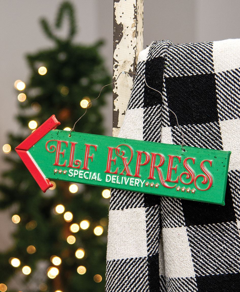 Elf Express Festive Direction Wall Art