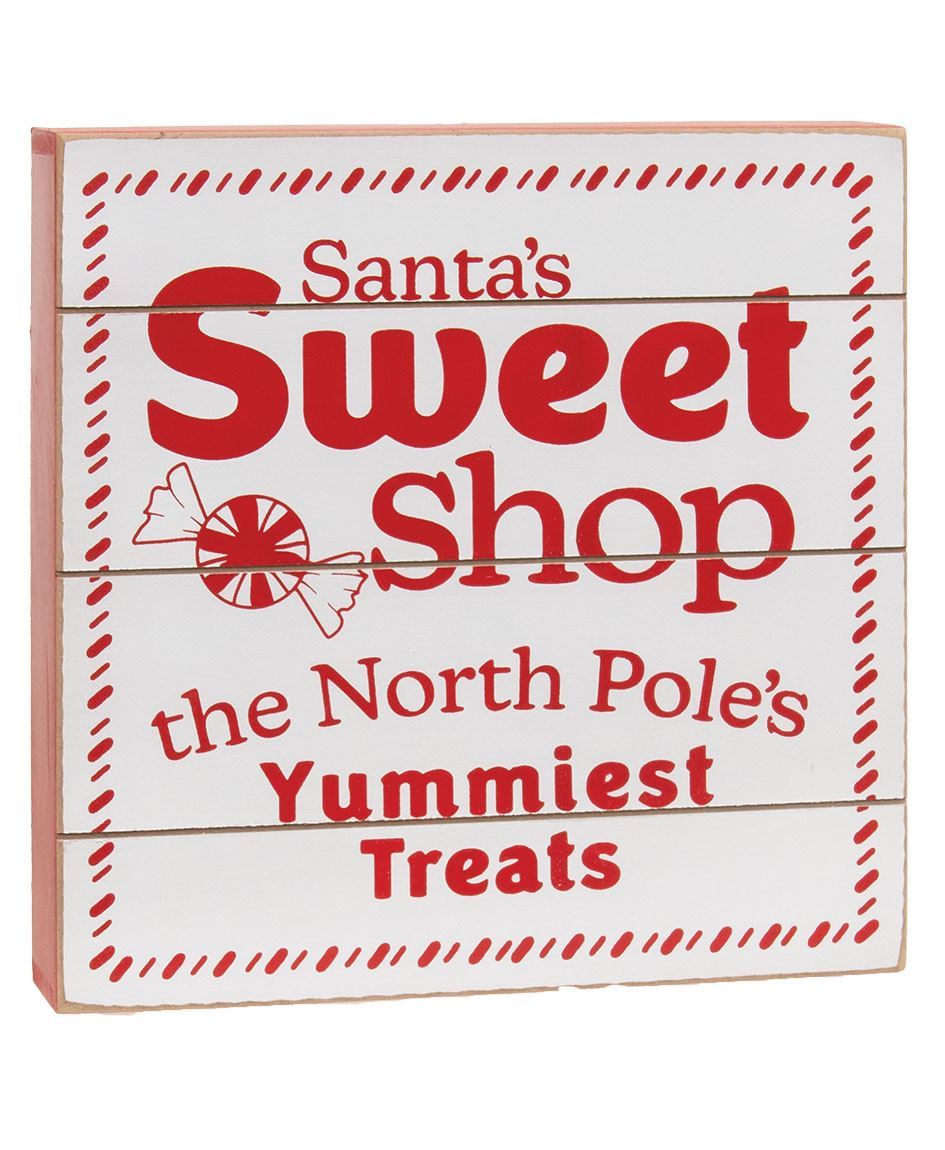 Santa Sweet Shop Pallet Sign