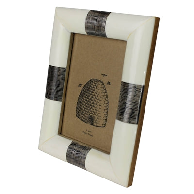 Bone & Chagrin Horn Frame - 4x6