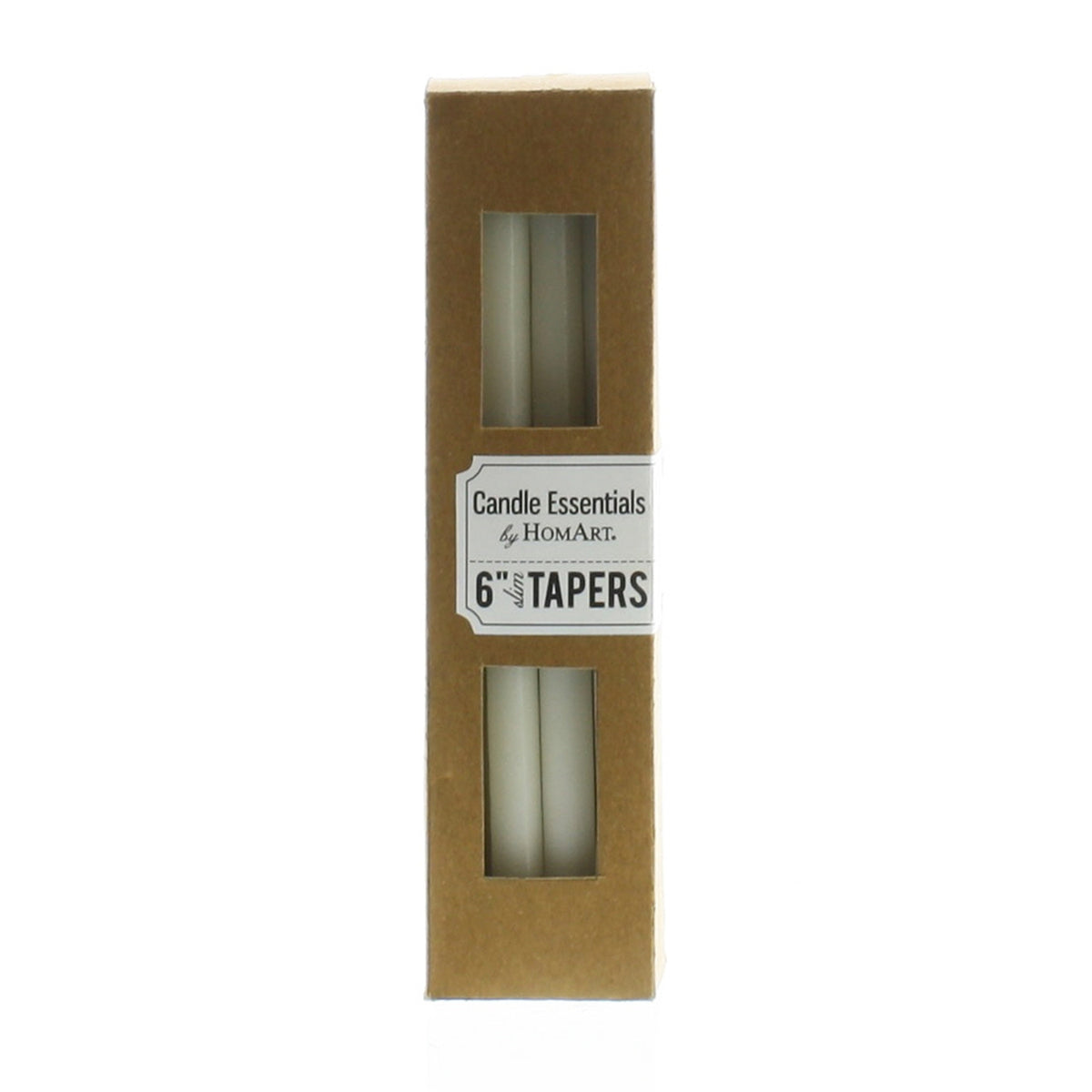 Slim Taper - 6 Inch - Box of 12 - Ivory