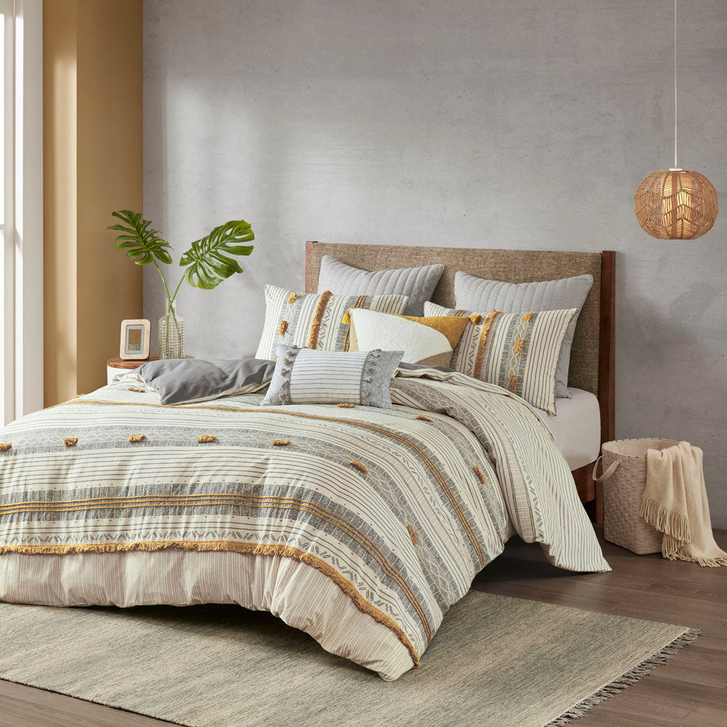 Cody Cotton Jacquard Duvet Cover Set