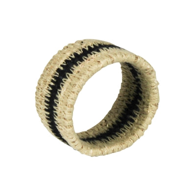 Napkin Ring, Black Seagrass, Set/4