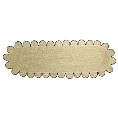 Runner, Seagrass, Scalloped Edge