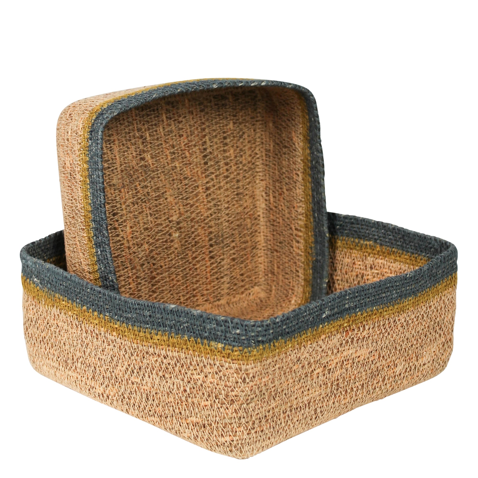 Square Baskets, Seagrass, Set/2