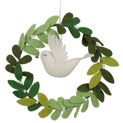 Wreath with Dove, Felt