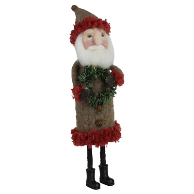 Festive Santa with Wreath, Felt
