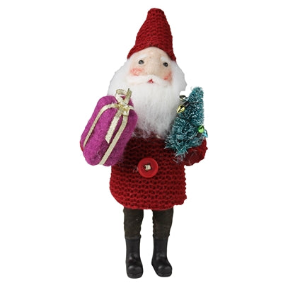 Santa with Gift and Tree, Felt