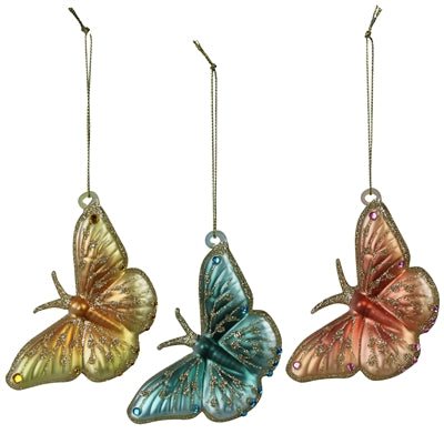 Butterfly Ornaments, Set/3
