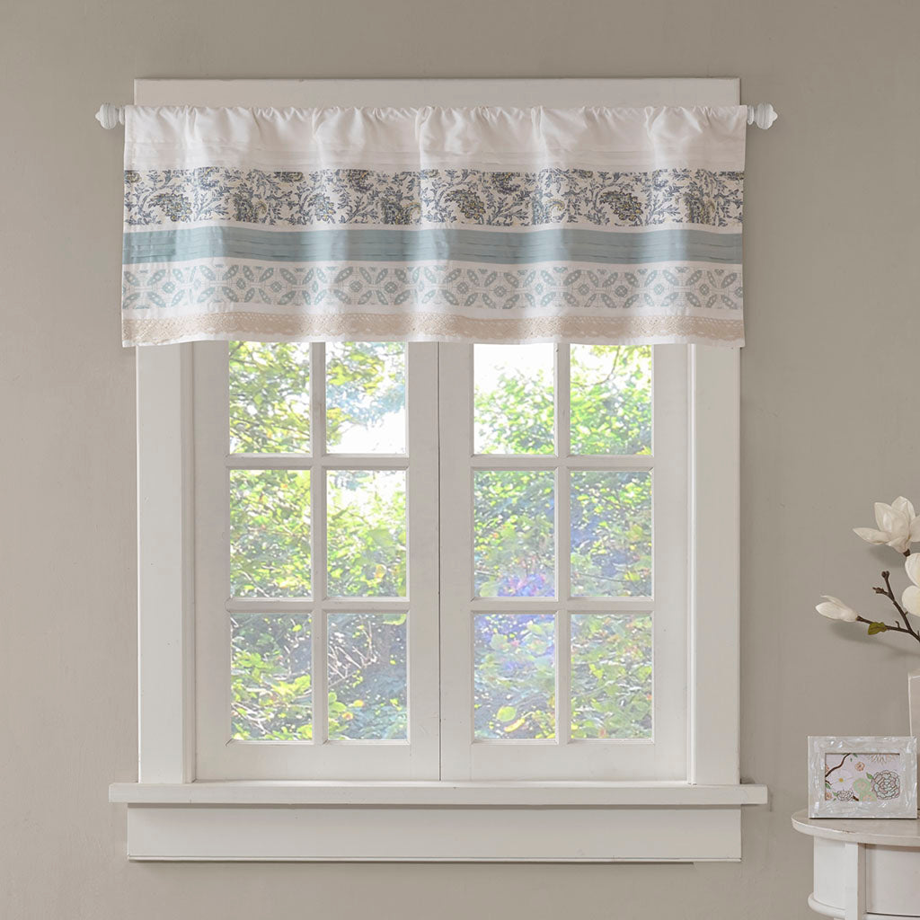 Dawn Faux Silk Waterfall Embellished Valance