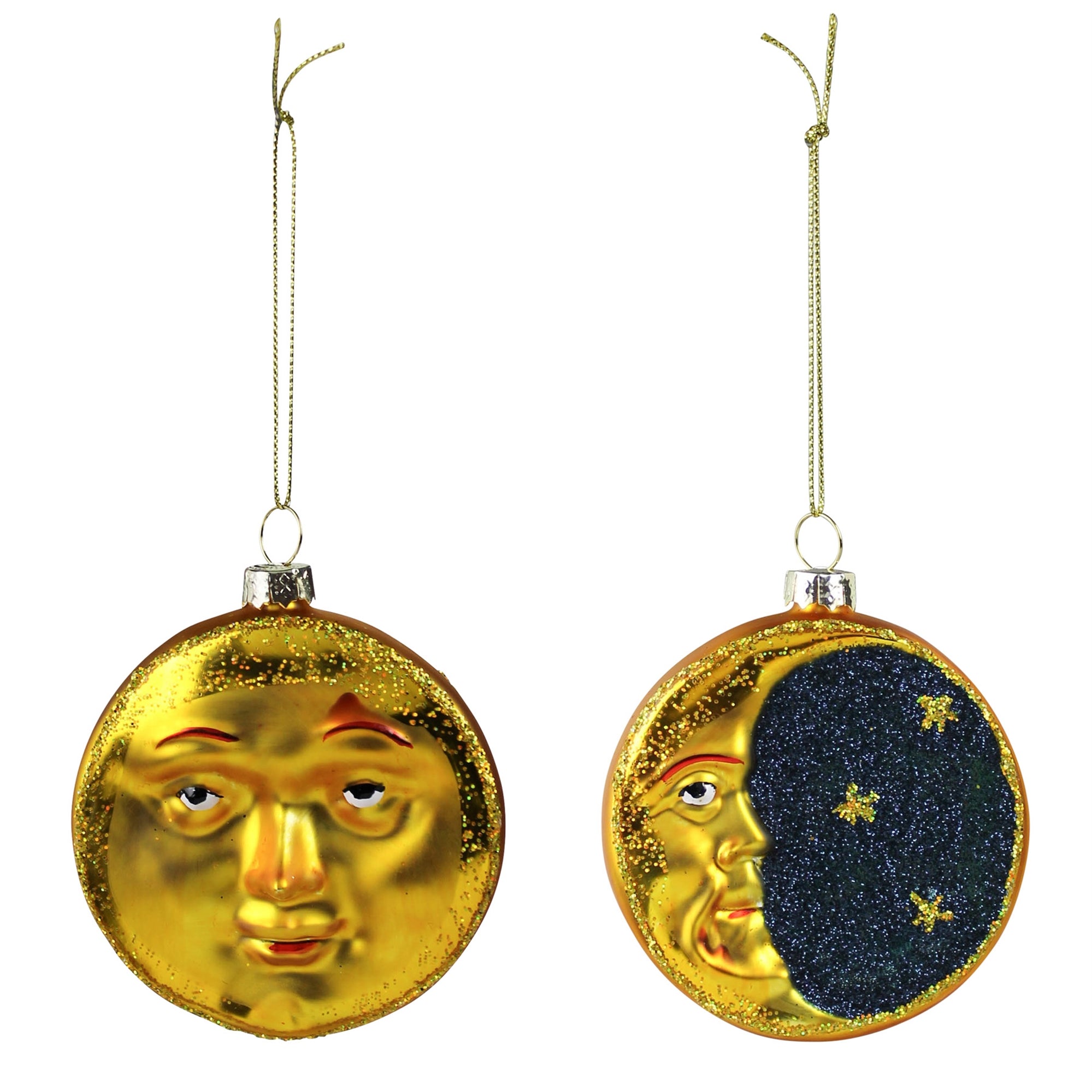 Moon Face Ornament, Glass