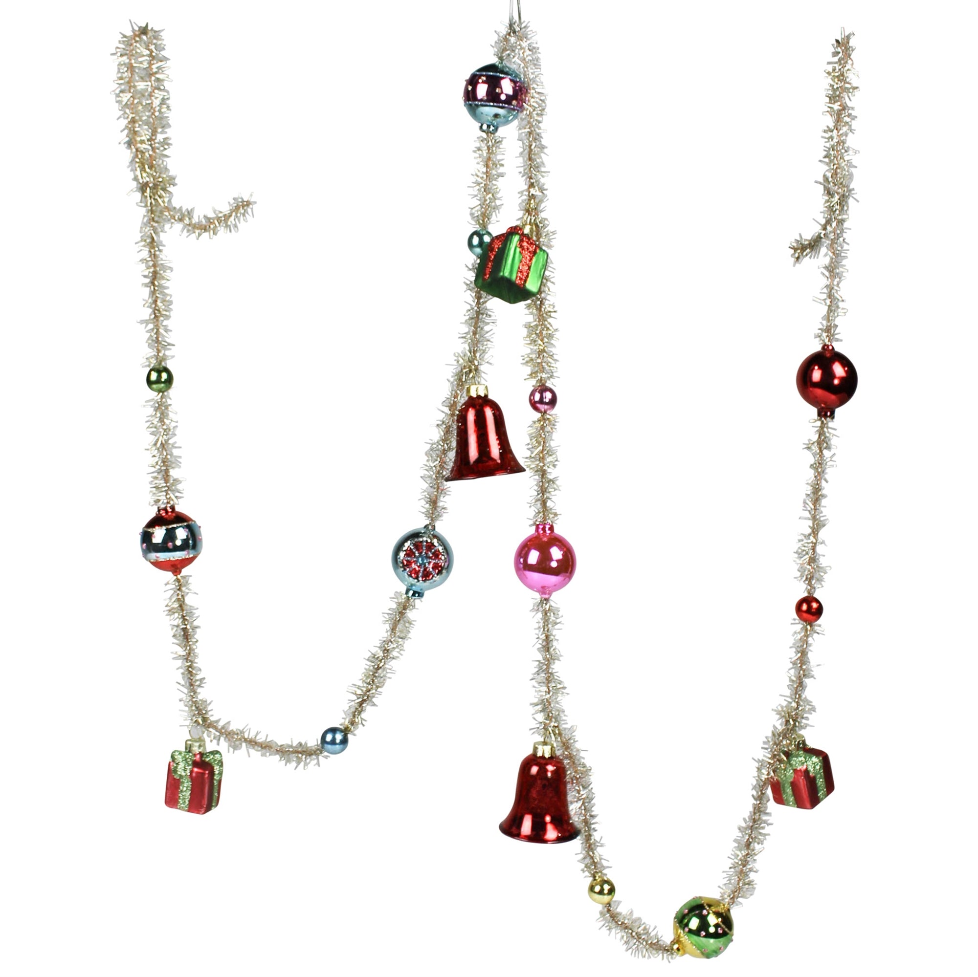 Glass & Tinsel Garland - Gifts