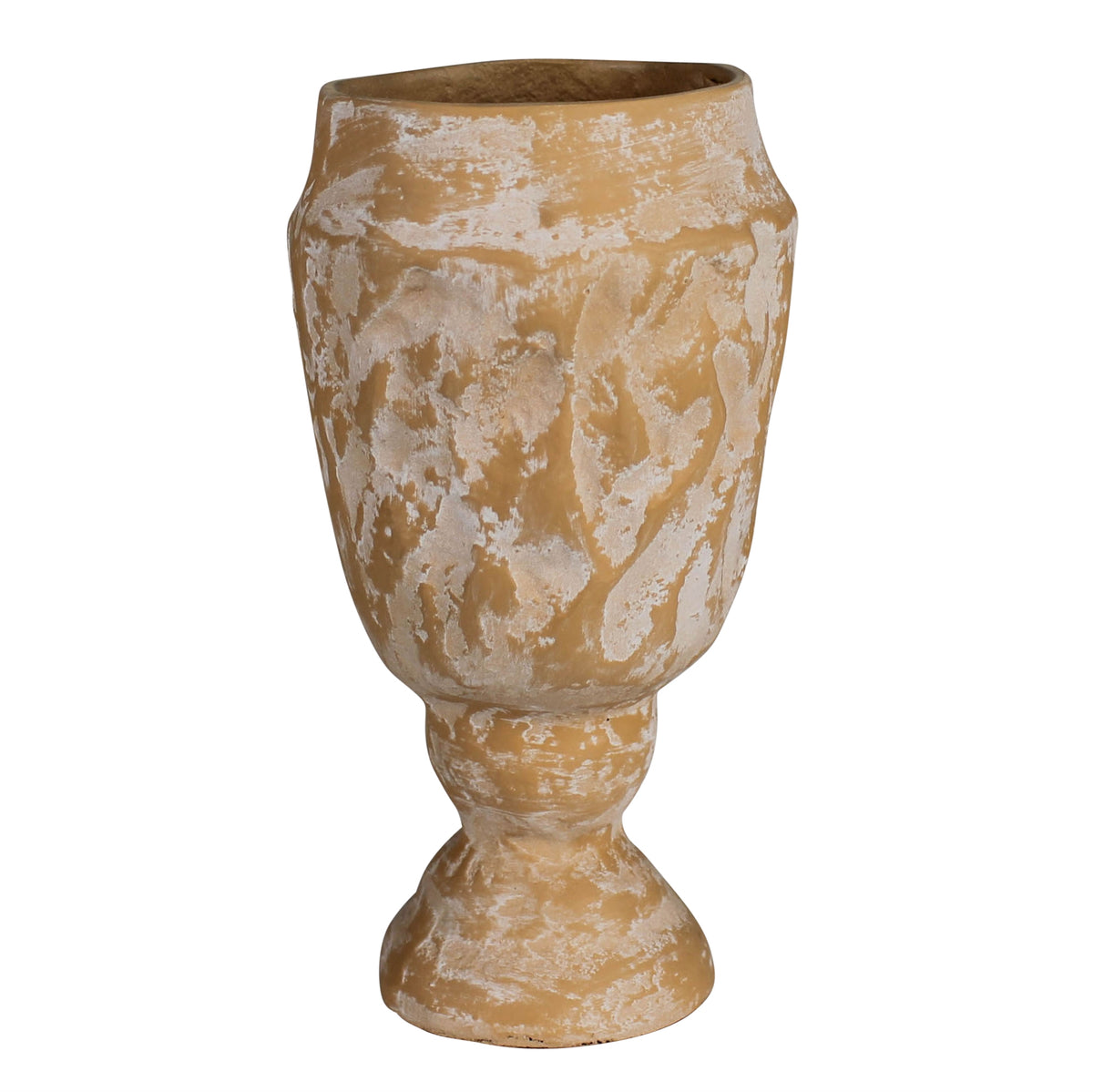 Footed Vase Whitewash