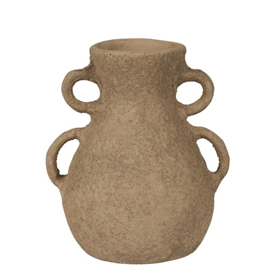 Corsica Vase with Double Handle, Beige - Sm