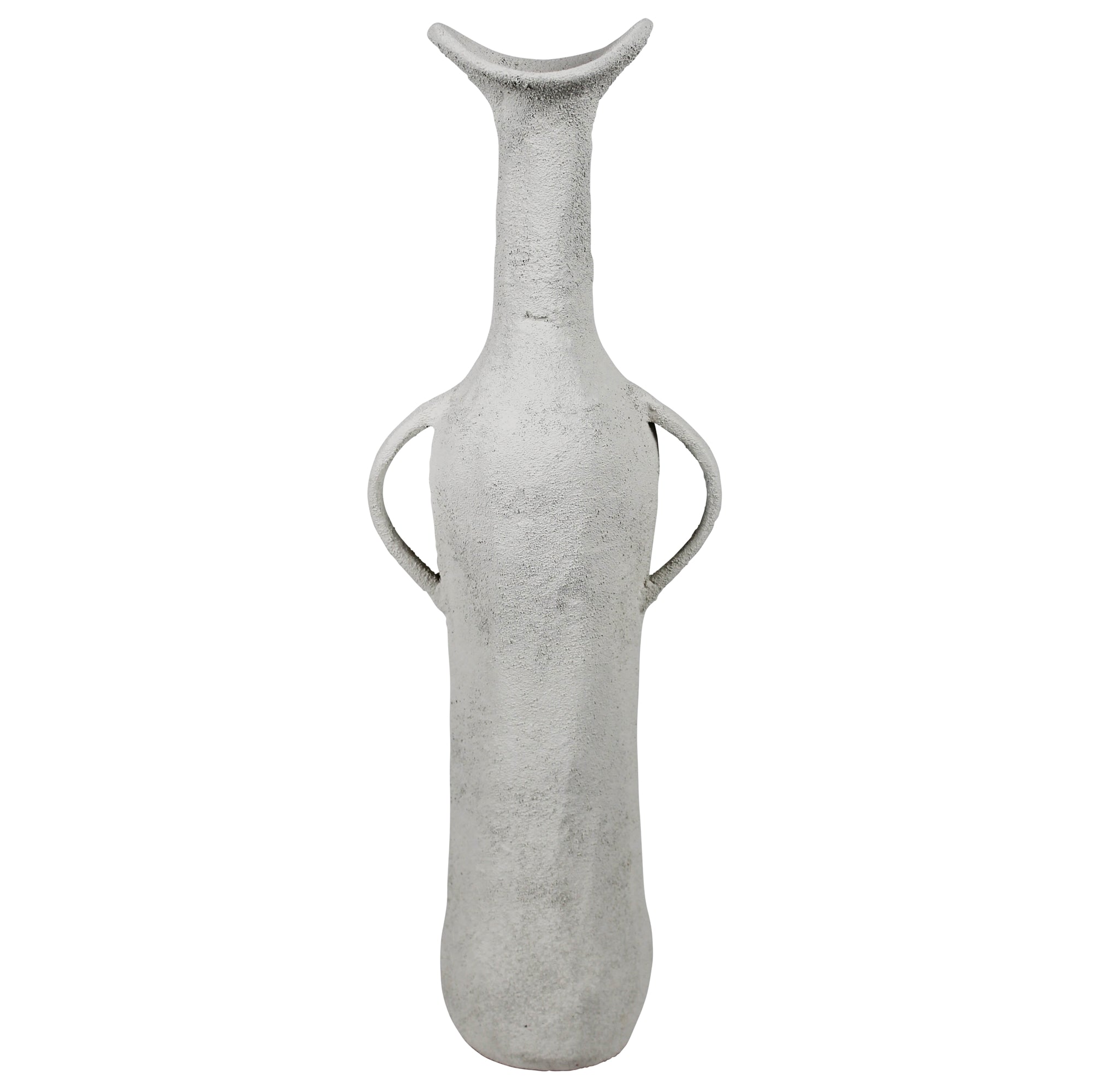 Corsica Vase with Handle, White - Lrg