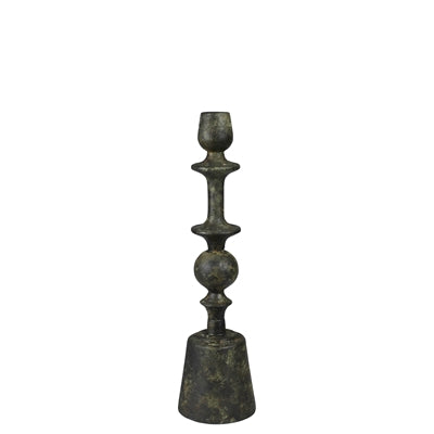 Bastia Taper Holder, Green Patina - Sm