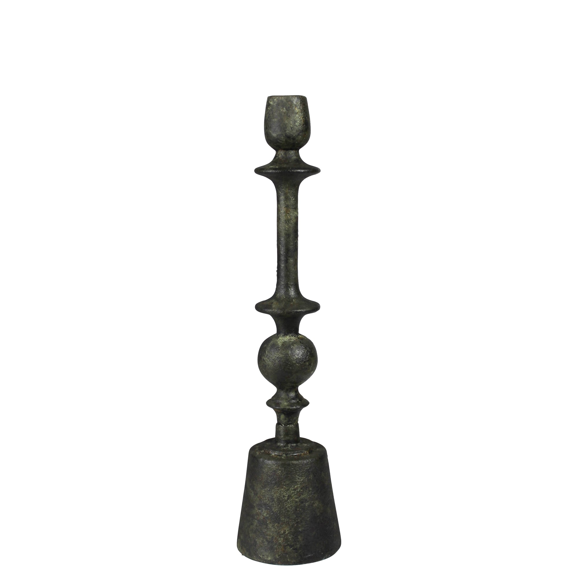 Bastia Taper Holder, Green Patina - Med