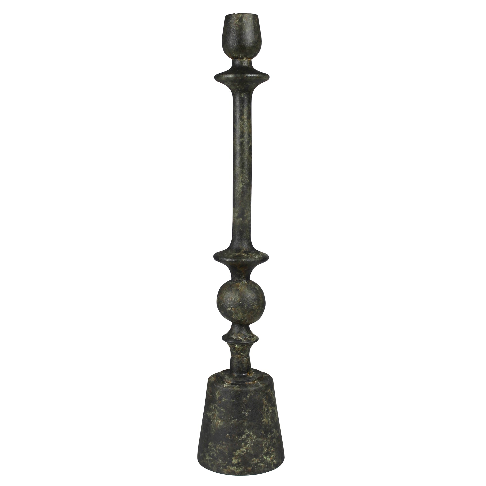Bastia Taper Holder, Green Patina - Lrg