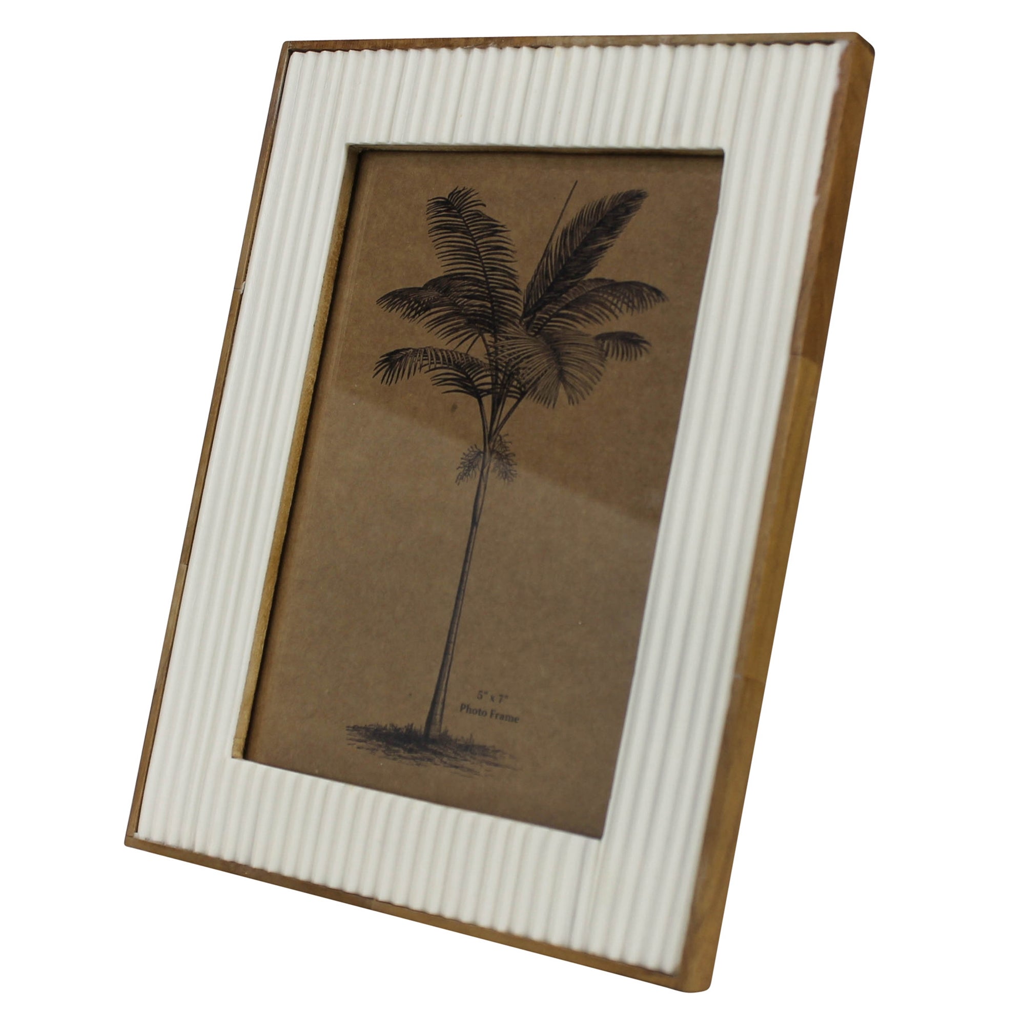 Carved Frame, Ivory & Teak - 5x7