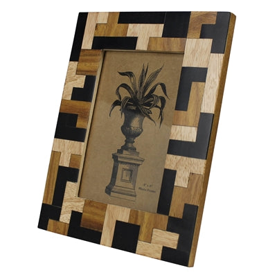 Tetris Inlay Frame, Teak & Mango Wood - 4x6