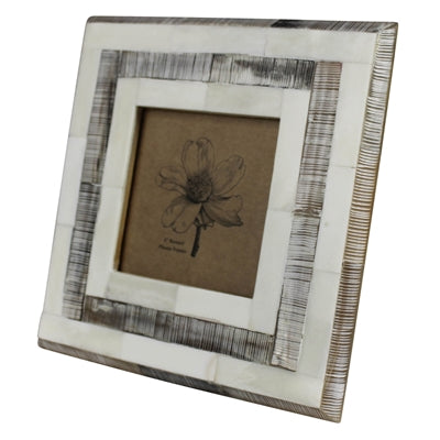 Striped Frame, White Bone & Chagrin - 4x4