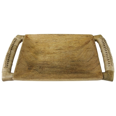 Kota Tray with Rattan Handles