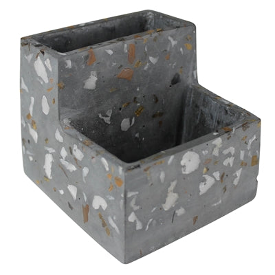Pencil Holder Planter, Black Terrazzo