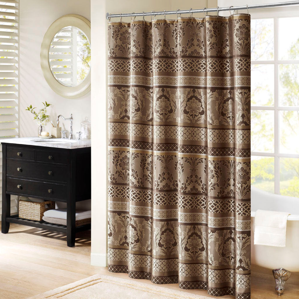 Bellagio Printed Seersucker Shower Curtain