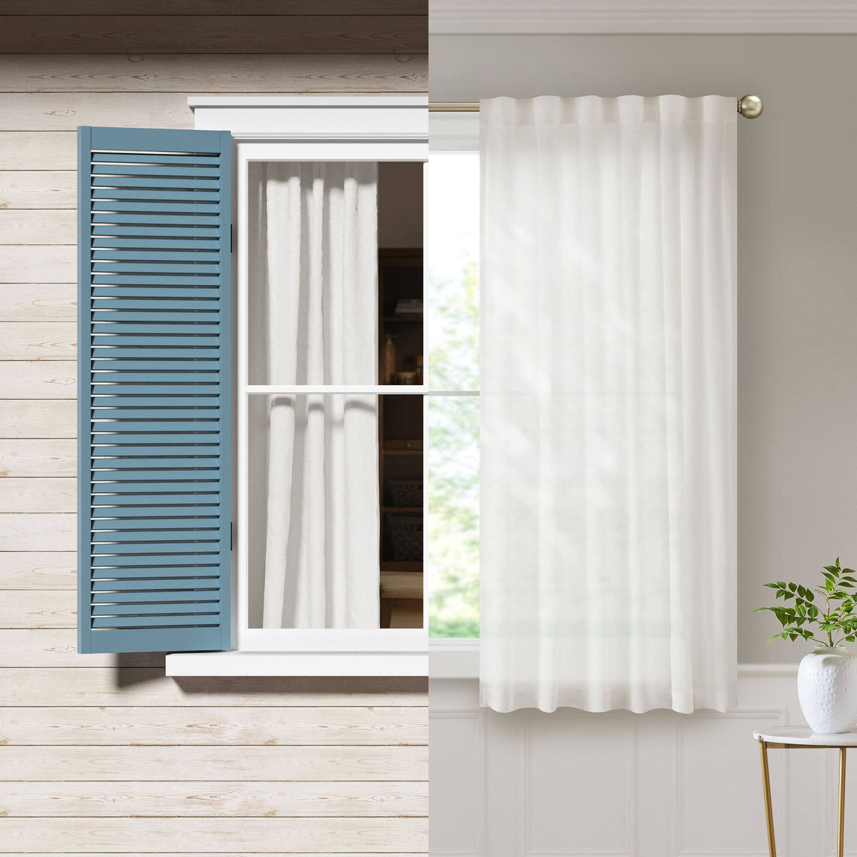 Rod Pocket with Back Tab Privacy Curtain Pair