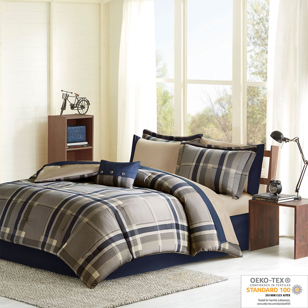 Robbie Plaid Comforter Set
