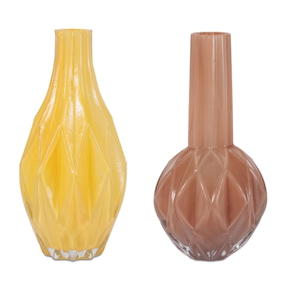 Bud Vase (2 Asst) 7.25”H Glass