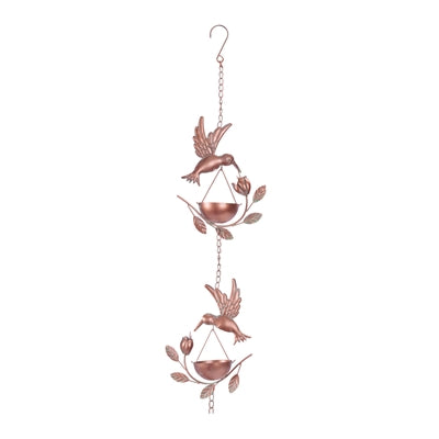 Hummingbird Rain Chain 74”L Iron