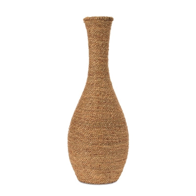 Vase 27”H Plywood/Seagrass