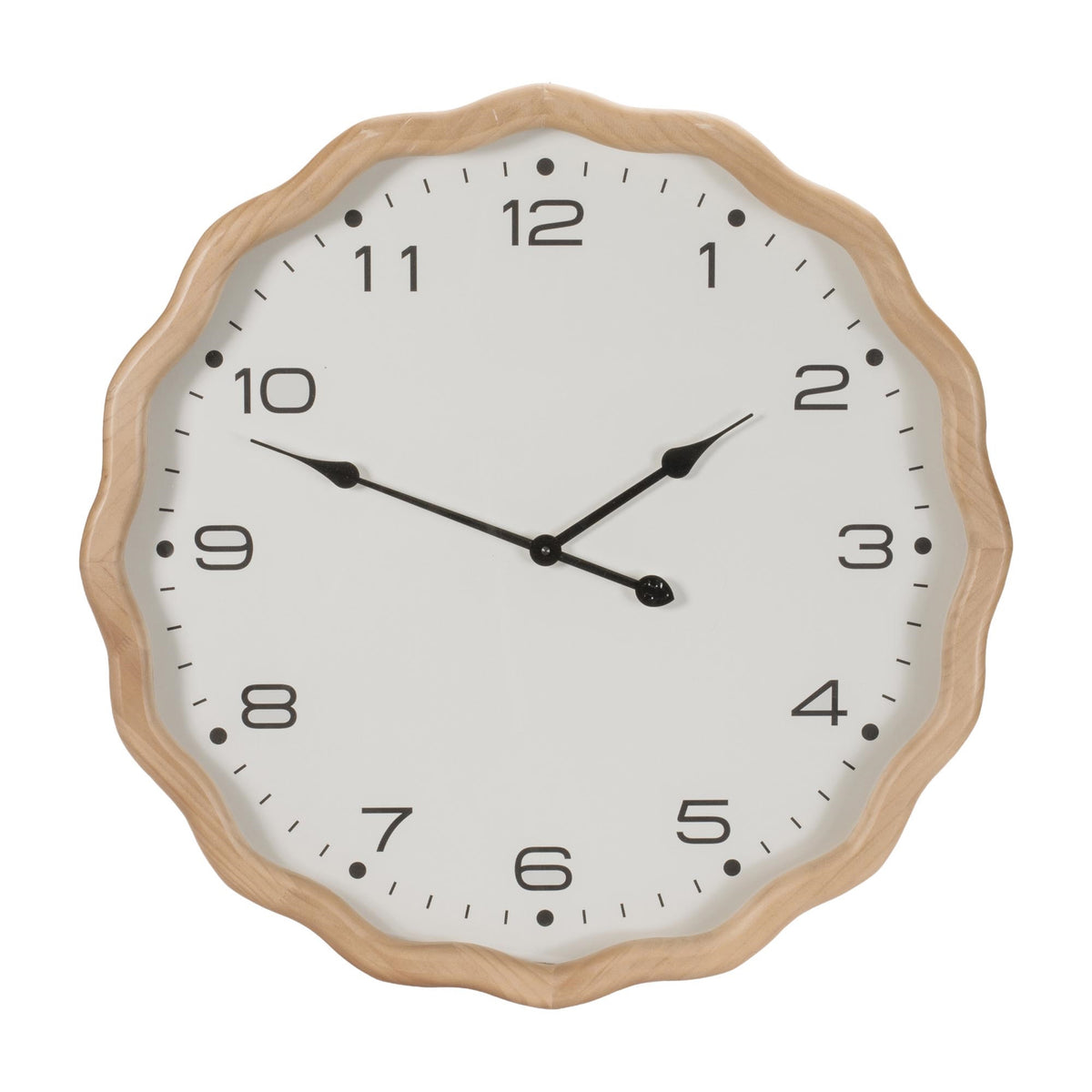 Wall Clock 27”D Wood/MDF/Glass