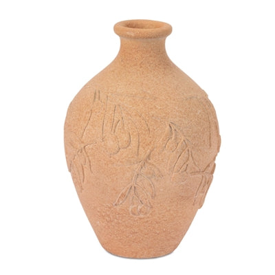 Vase w/Olive Pattern 9”H Resin