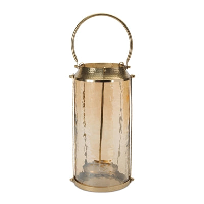 Lantern 7.25"D x 15.5"H Iron/Glass