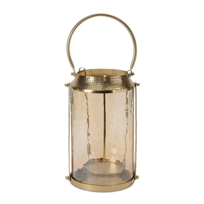 Lantern 7.25"D x 13"H Iron/Glass