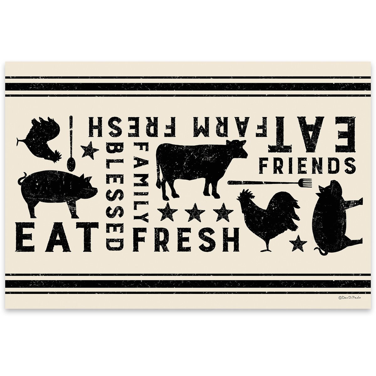Farmhouse Paper Placement Pad (S/24)