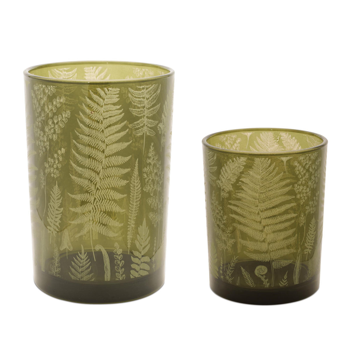 Candle Holder (S/2) 4"D x 5"H, 4.5"D x 7"H Glass