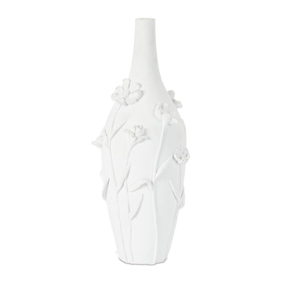 Vase w/Floral 10”H Resin
