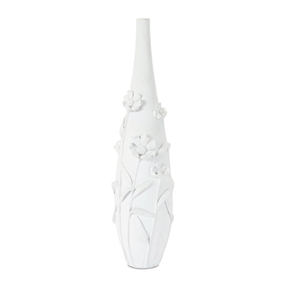 Vase w/Floral 14”H Resin